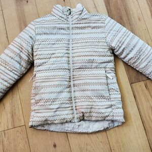 The North Face Kids Puffer Jacket - White and Brown